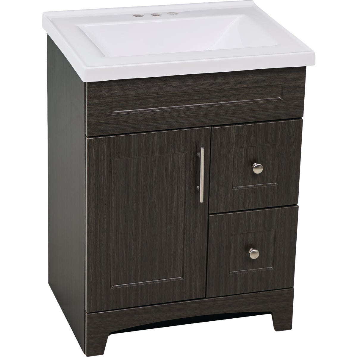 Royal Cabinets Moderna Grigio 31 In. W x 19 In. D x 36 In. H Vanity with White Cultured Marble Top - photo 2 Royal Cabinets Moderna Grigio 31 In. W x 19 In. D x 36 In. H Vanity with White Cultured Marble Top - photo 2