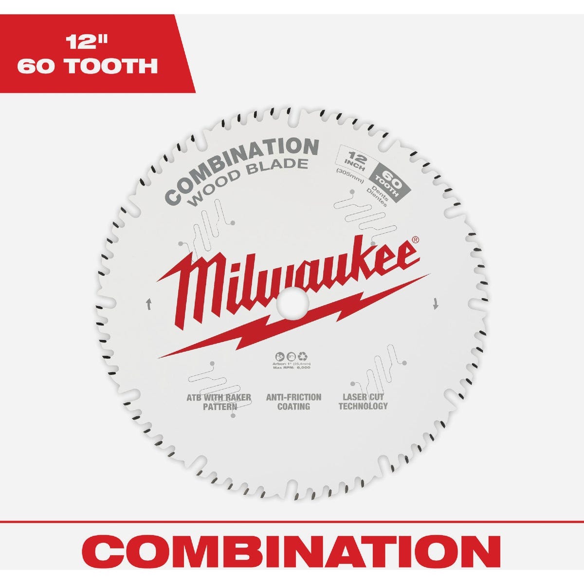 Milwaukee 12 In. 60-Tooth Combination Circular Saw Blade Milwaukee 12 In. 60-Tooth Combination Circular Saw Blade