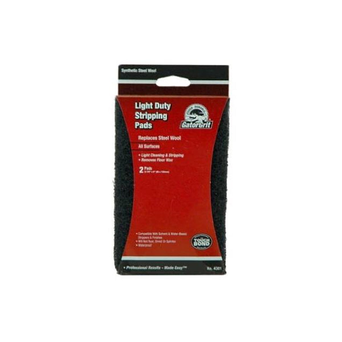 Gator Grit Light Stripping Synthetic Steel Wool, 3-7/8 x 6 In., 2-Pack) Gator Grit Light Stripping Synthetic Steel Wool, 3-7/8 x 6 In., 2-Pack)