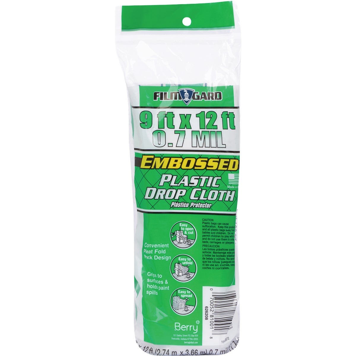 Film-Gard 9 In. x 12 Ft. Medium-Duty Textured Drop Cloth