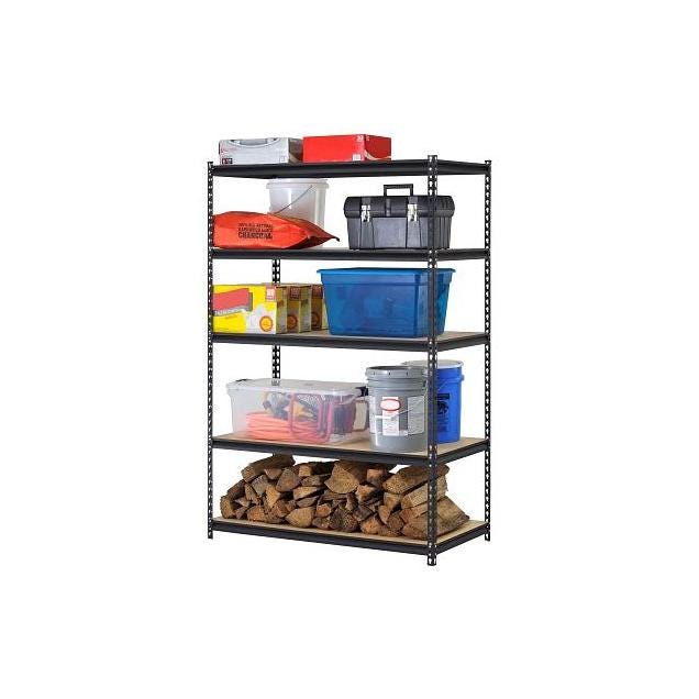 Muscle Rack 24 In. x 48 In. x 72 IN. Steel 5-Shelf Shelving Unit