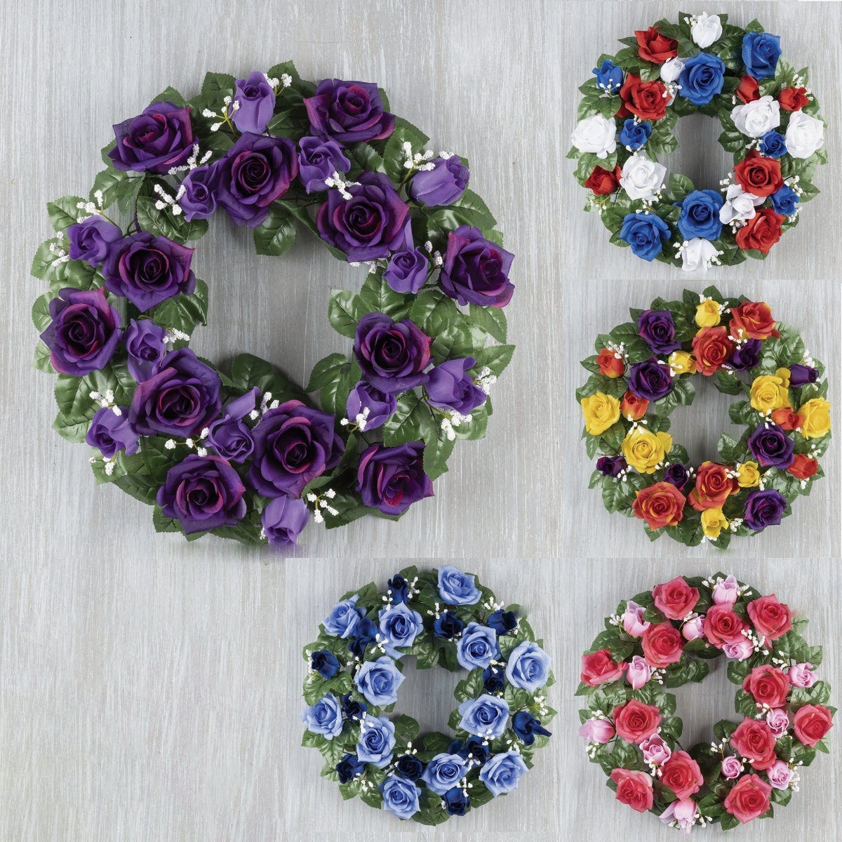 Gerson 16 In. Rosebud Memorial Wreath Display Gerson 16 In. Rosebud Memorial Wreath Display