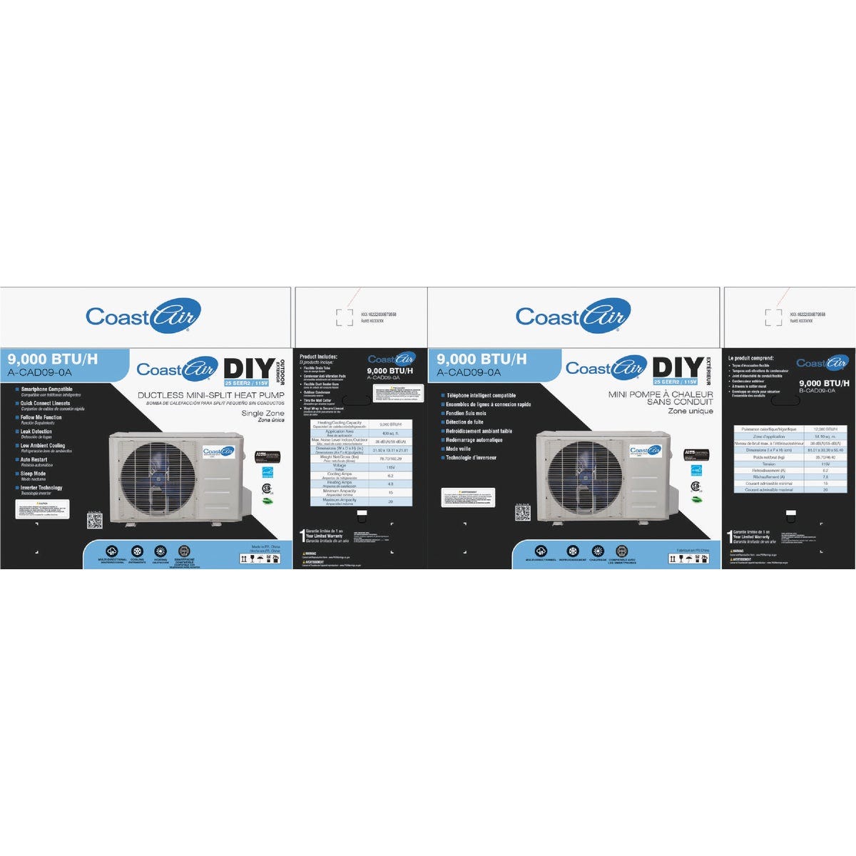 Coast Air 9000 BTU 400 Sq. Ft. Mini-Split Room Air Conditioner & Heat Pump - photo 2