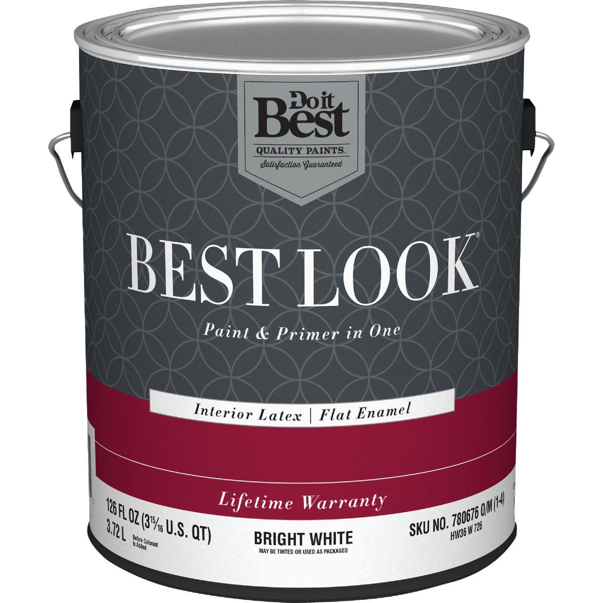 Best Look Latex Premium Paint & Primer In One Flat Enamel Interior Wall Paint, Bright White, 1 Gal. Best Look Latex Premium Paint & Primer In One Flat Enamel Interior Wall Paint, Bright White, 1 Gal.