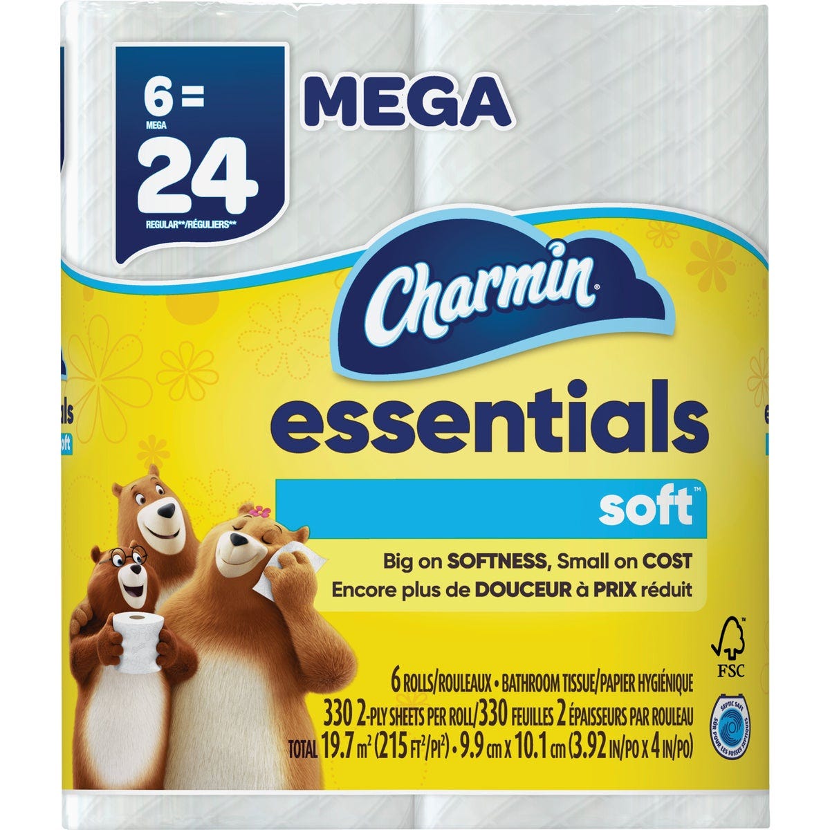 Charmin Essentials Soft Toilet Paper (6 Mega Rolls)
