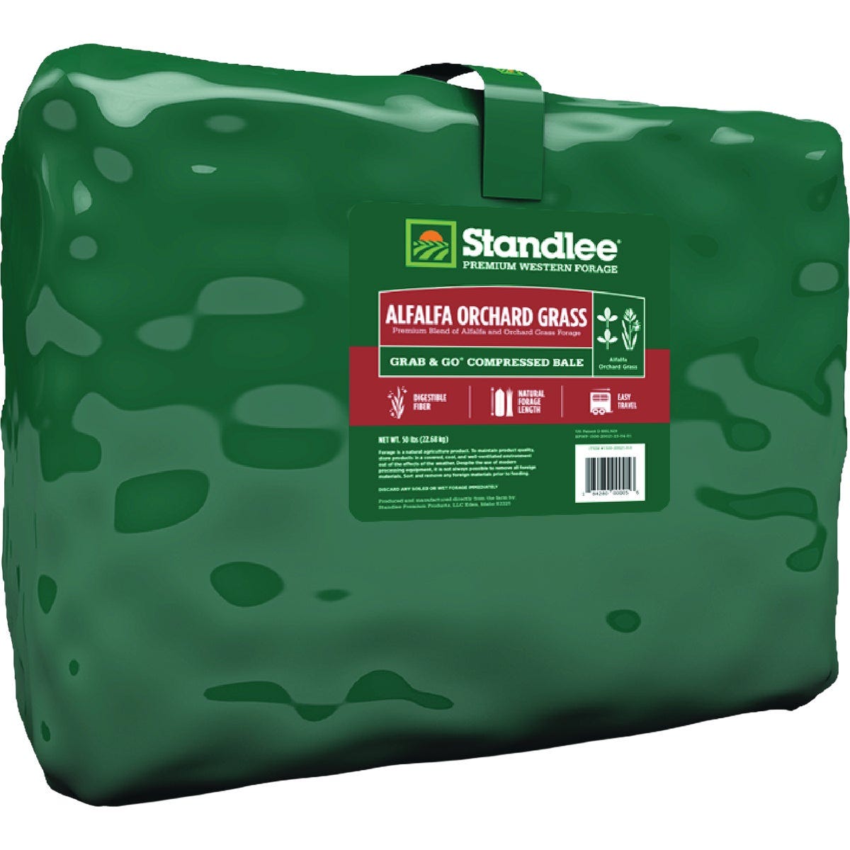 Standlee Premium Western Forage 50 Lb. Alfalfa Orchard Grass Grab & Go Bale