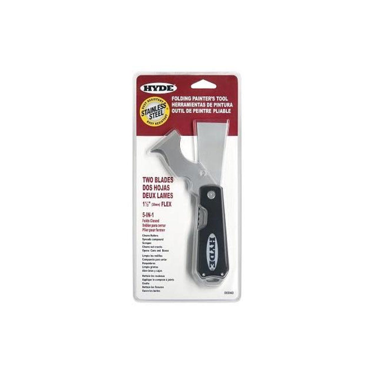 Hyde Dual Blade Folding 5-in-1 Painter's Tool