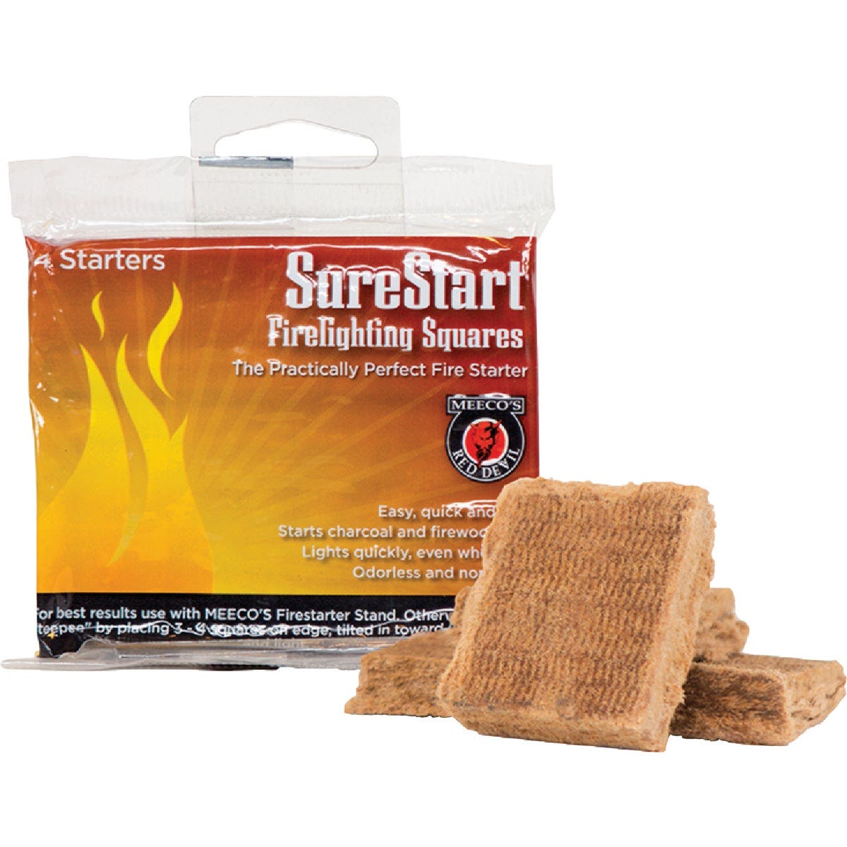Meeco's Red Devil SureStart Fire Starter Squares (4-Pack) Meeco's Red Devil SureStart Fire Starter Squares (4-Pack)