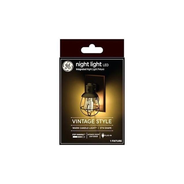 GE LED Vintage Night Light with Cage