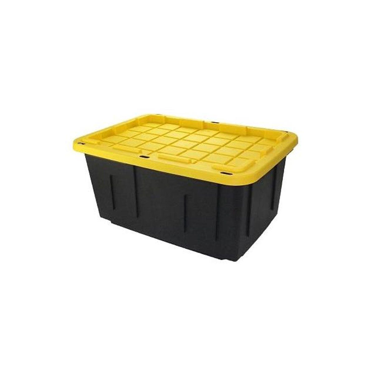 Tough Box 27 Gal. Black & Yellow Storage Box