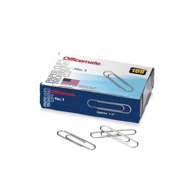 Officemate Paper Clips (100-Pack) Officemate Paper Clips (100-Pack)
