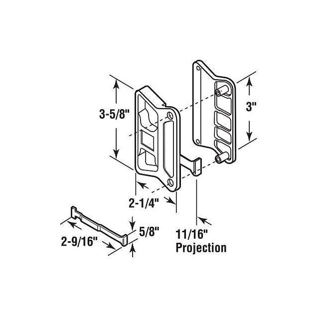 Prime-Line Black Plastic Sliding Screen Door Latch and Pull - photo 2 Prime-Line Black Plastic Sliding Screen Door Latch and Pull - photo 2