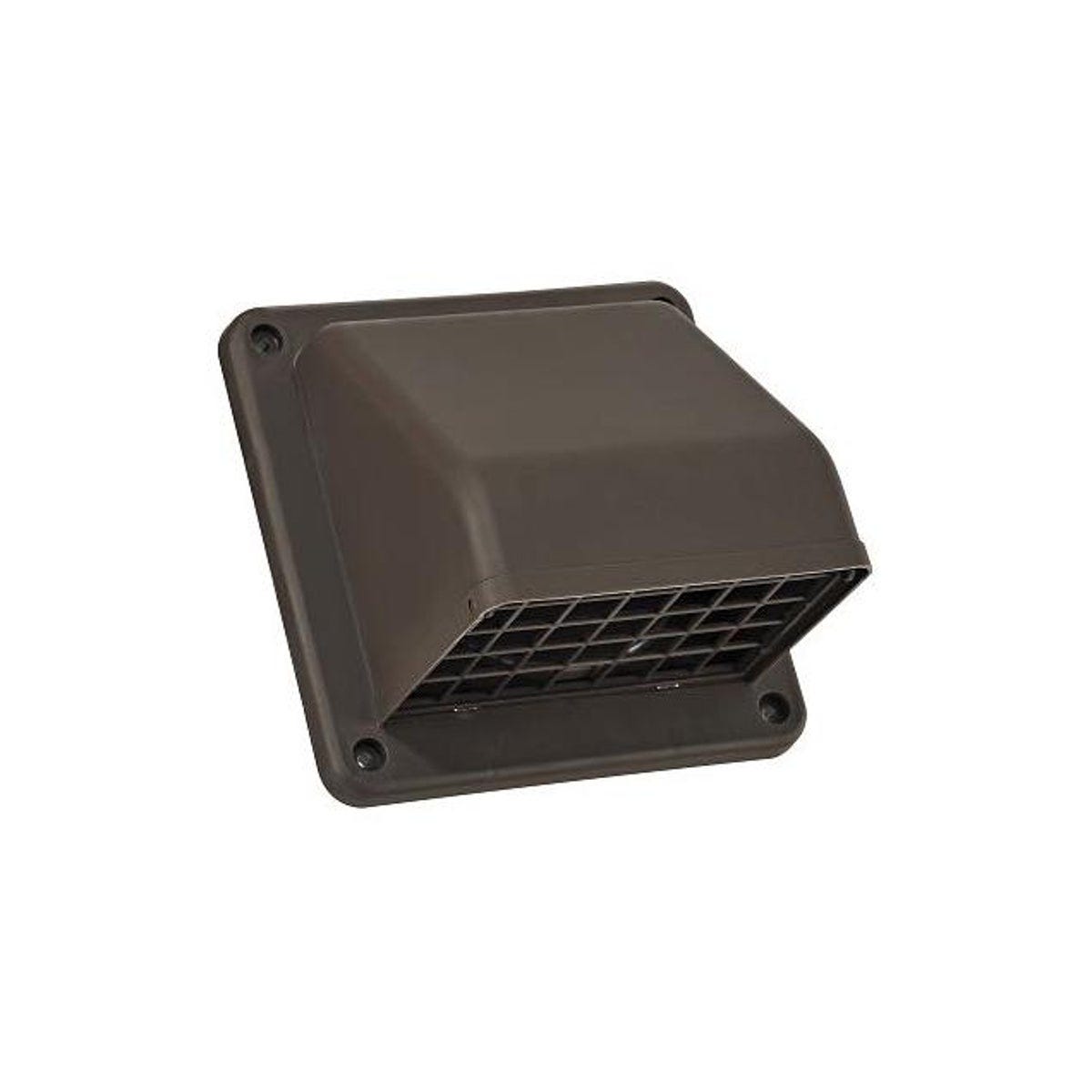 Lambro 4 In. Brown Plastic Exhaust Wall Hood Vent Lambro 4 In. Brown Plastic Exhaust Wall Hood Vent