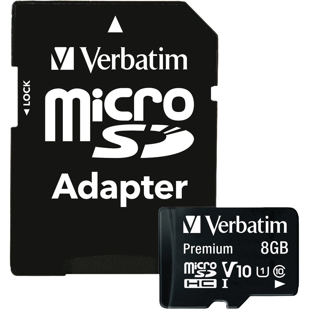 Verbatim Class 10 8GB MicroSDHC Card with Adapter Verbatim Class 10 8GB MicroSDHC Card with Adapter