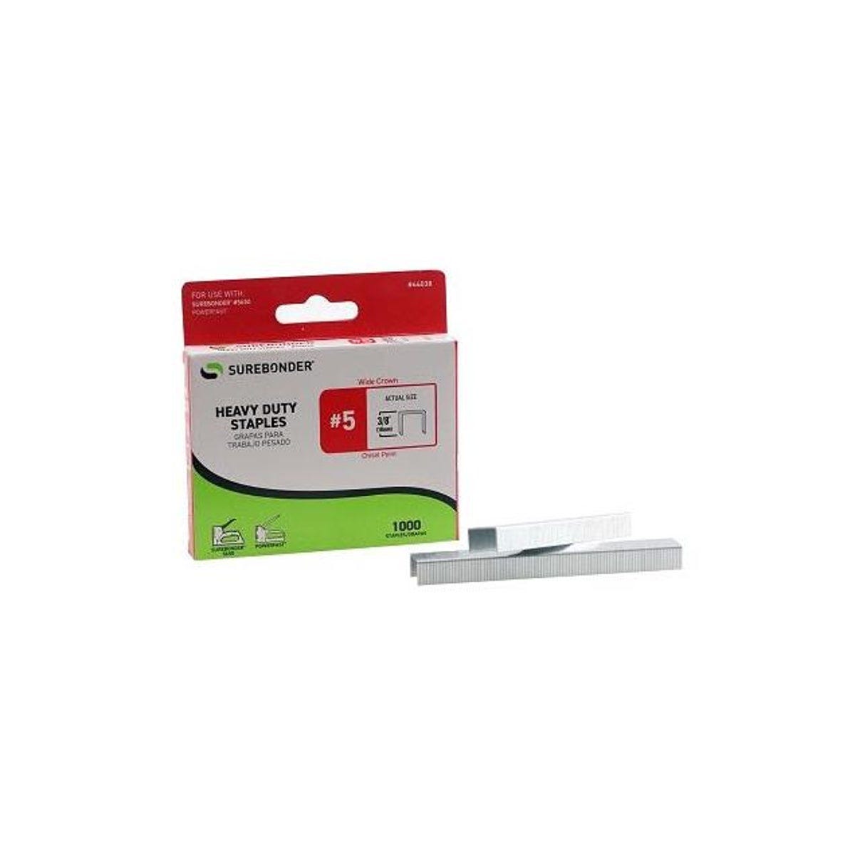 Surebonder 3/8 In. Long 1/2 In. Crown #5 Staples (1000-Pack) Surebonder 3/8 In. Long 1/2 In. Crown #5 Staples (1000-Pack)