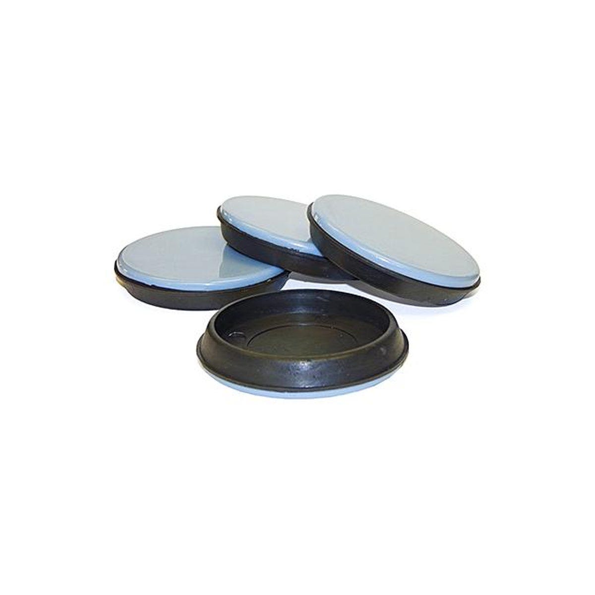 TruGuard 2-3/4 x 11/16 In. ID Gray Blue Round Furniture Sliding Cups (4-Pack)
