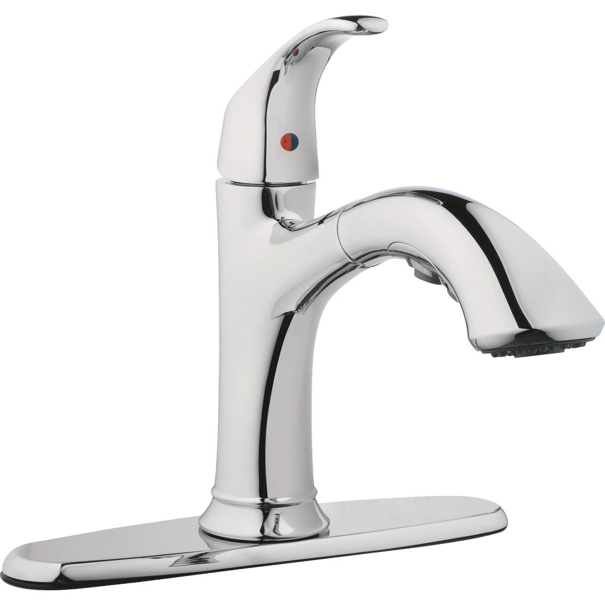 Homepointe Single or 3-Hole Low Arc Pull-Down Kitchen Faucet, Chrome Homepointe Single or 3-Hole Low Arc Pull-Down Kitchen Faucet, Chrome