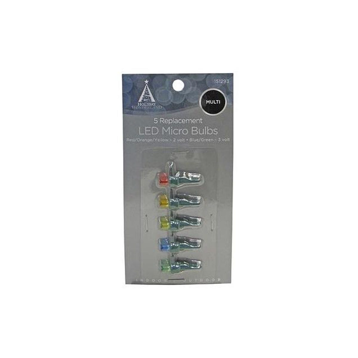Holiday Wonderland Micro Multi-Color Christmas Lights LED Replacement Bulb (5-Pack) Holiday Wonderland Micro Multi-Color Christmas Lights LED Replacement Bulb (5-Pack)