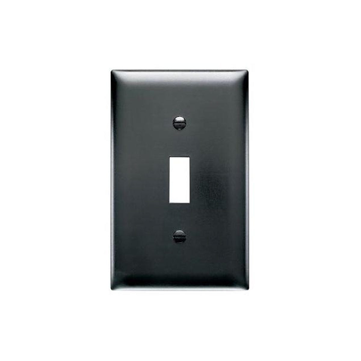 Legrand Pass & Seymour Black 1-Gang 1-Toggle Nylon Wall Plate