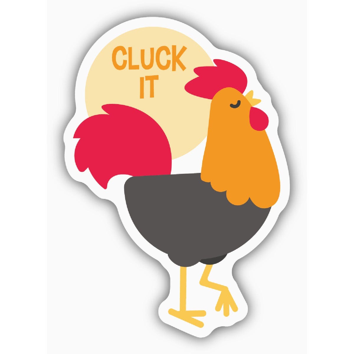 Stickers Northwest Cluck It Rooster Sticker- Stickers Northwest Cluck It Rooster Sticker-