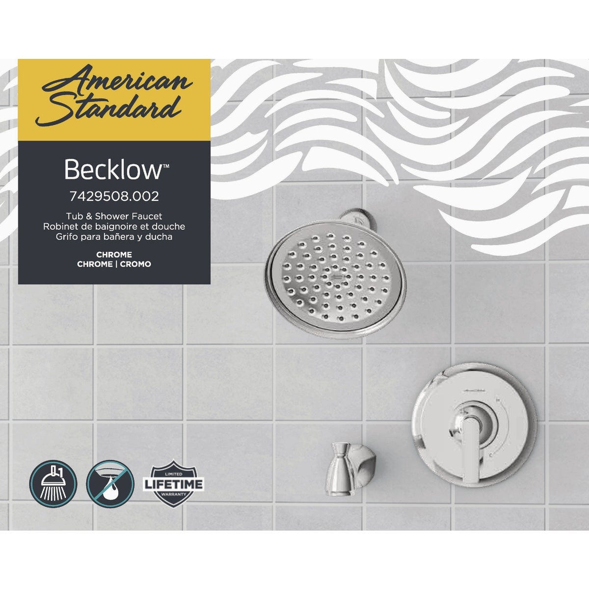 American Standard Becklow Chrome Single-Handle Lever Tub & Shower Faucet - photo 6 American Standard Becklow Chrome Single-Handle Lever Tub & Shower Faucet - photo 6