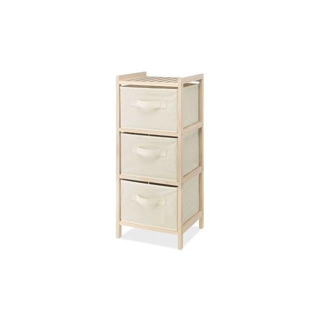 Whitmor 11 x 10 x 25. 5 In. 3-Drawer Wood Frame Chest with Fabric Bins Whitmor 11 x 10 x 25. 5 In. 3-Drawer Wood Frame Chest with Fabric Bins