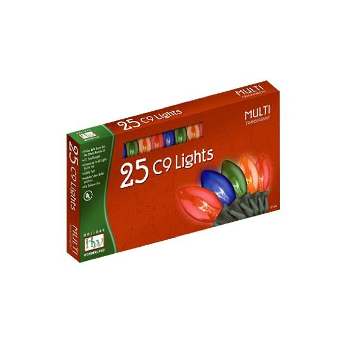 Holiday Wonderland Multi-Color 25-Bulb C9 Christmas Light Set