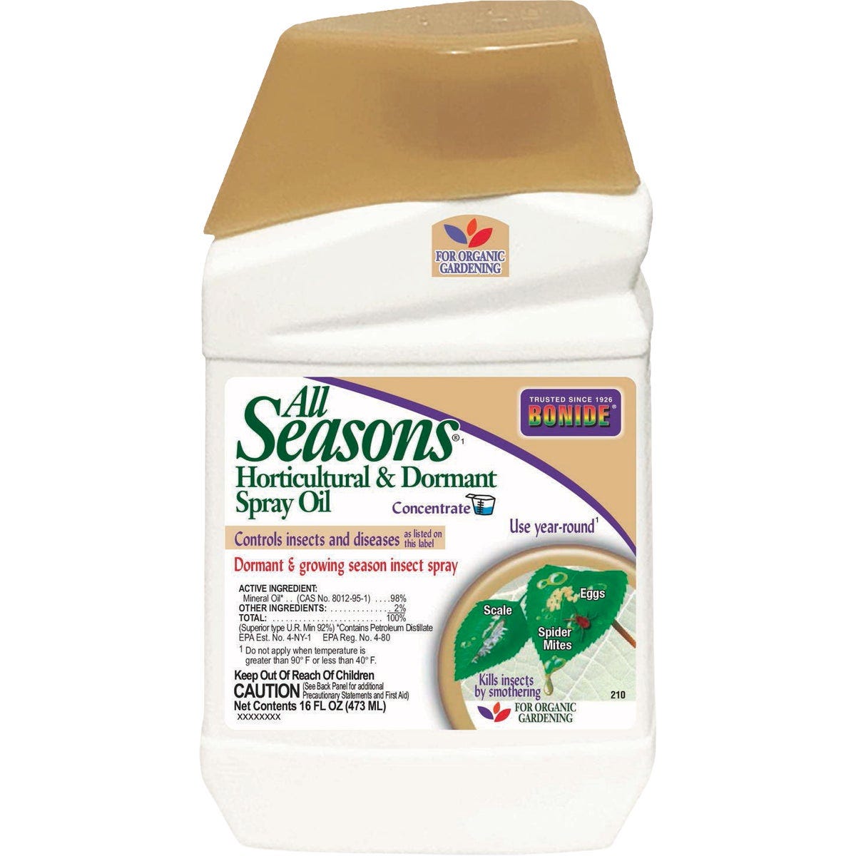 Bonide 16 Oz. Concentrate All Seasons Horticultural & Dormant Spray Oil