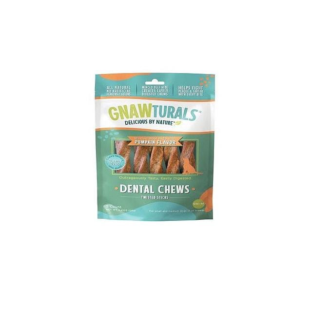 Gnawturals 5.5 In. Pumpkin Flavor Dental Chews Dog Treat Gnawturals 5.5 In. Pumpkin Flavor Dental Chews Dog Treat