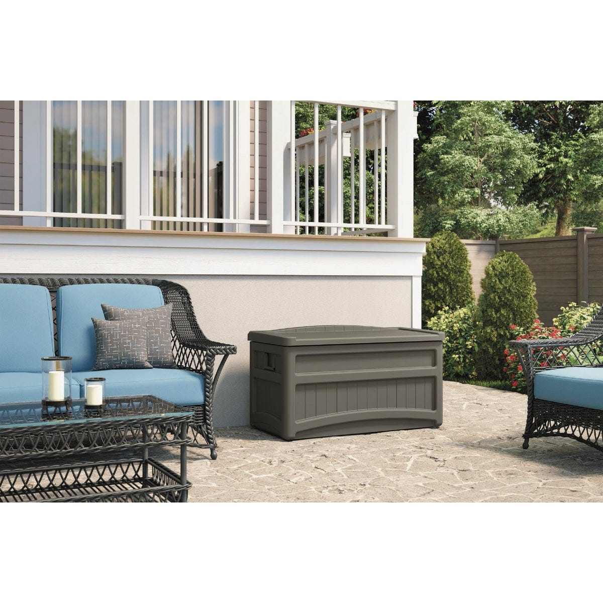 Suncast 73 Gal. Stone Gray Medium Deck Box - photo 4 Suncast 73 Gal. Stone Gray Medium Deck Box - photo 4