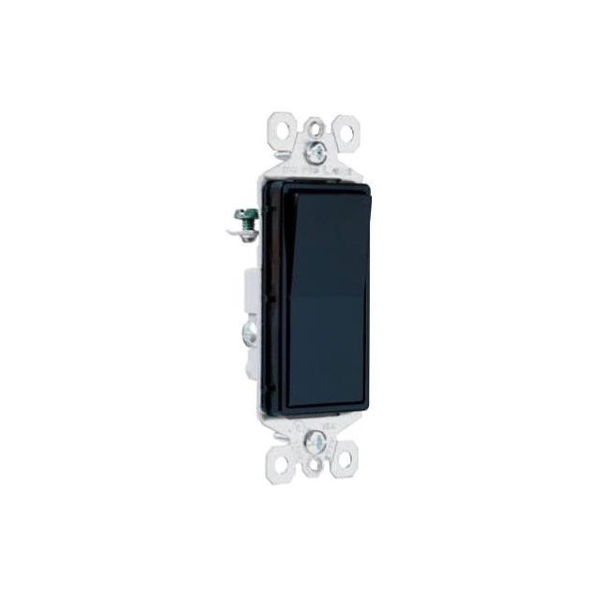 Legrand Pass & Seymour 15A Black Decor 3-Way Light Switch Legrand Pass & Seymour 15A Black Decor 3-Way Light Switch