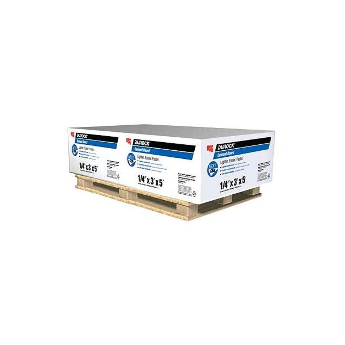USG Durock 1/4 x 5 In. x 3 Ft. Next Generation Cement Board USG Durock 1/4 x 5 In. x 3 Ft. Next Generation Cement Board
