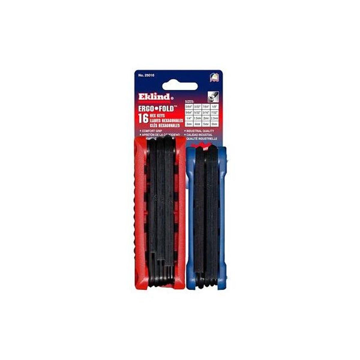 Eklind Ergo-Fold Hex Key Allen Wrench Set (16-Piece)