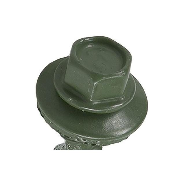 Hillman Power Pro #10 x 1.5 In. 250-Ct. Green Metal to Wood Self-Drilling Roofing Screws Hillman Power Pro #10 x 1.5 In. 250-Ct. Green Metal to Wood Self-Drilling Roofing Screws