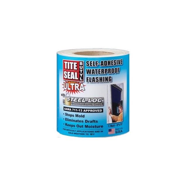 Tite Seal 6 In. x 75 Ft. Self-Adhesive Waterproof White Butyl Flashing