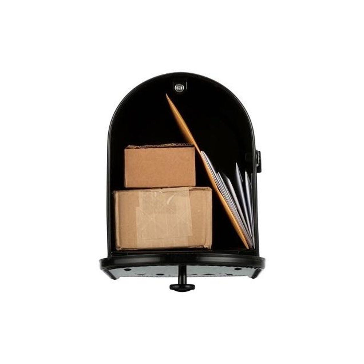 Gibraltar Mailboxes Edwards Large Black Steel Post-Mount Mailbox - photo 2