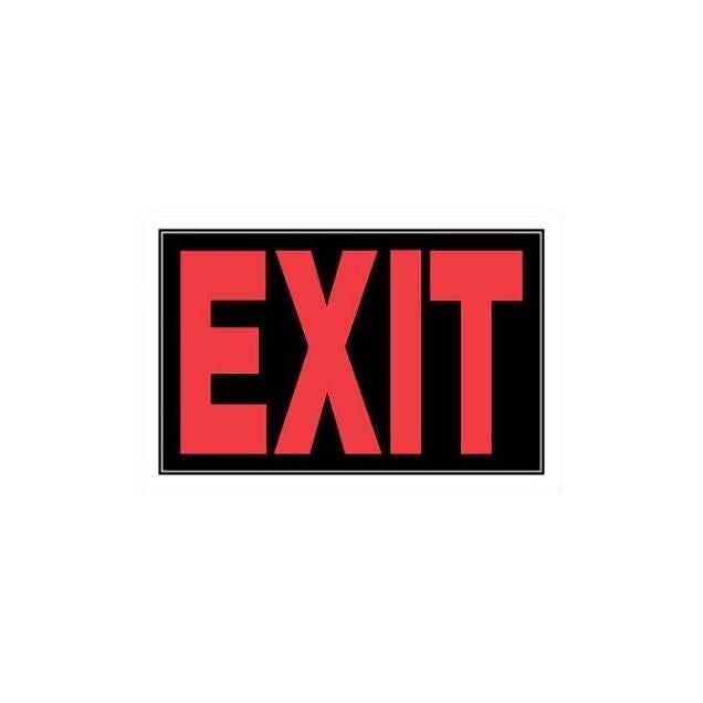 Hillman 8 In. x 12 In. Exit Sign