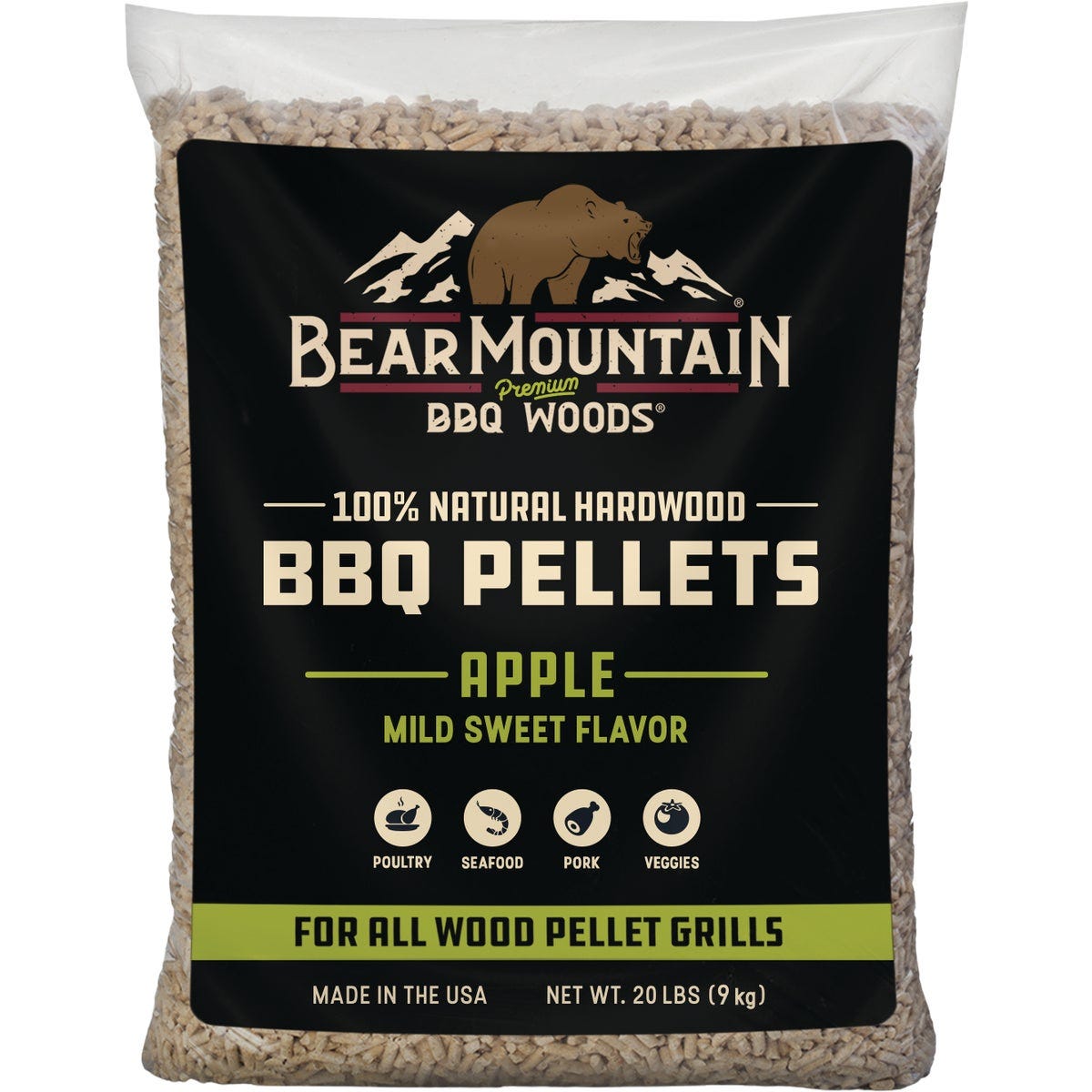 Bear Mountain BBQ Premium Woods 20 Lb. Apple Wood Pellet