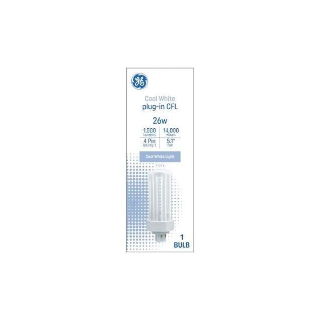 GE 26W 1800 Lumens Cool White 3-Tube CFL Light Bulb GE 26W 1800 Lumens Cool White 3-Tube CFL Light Bulb