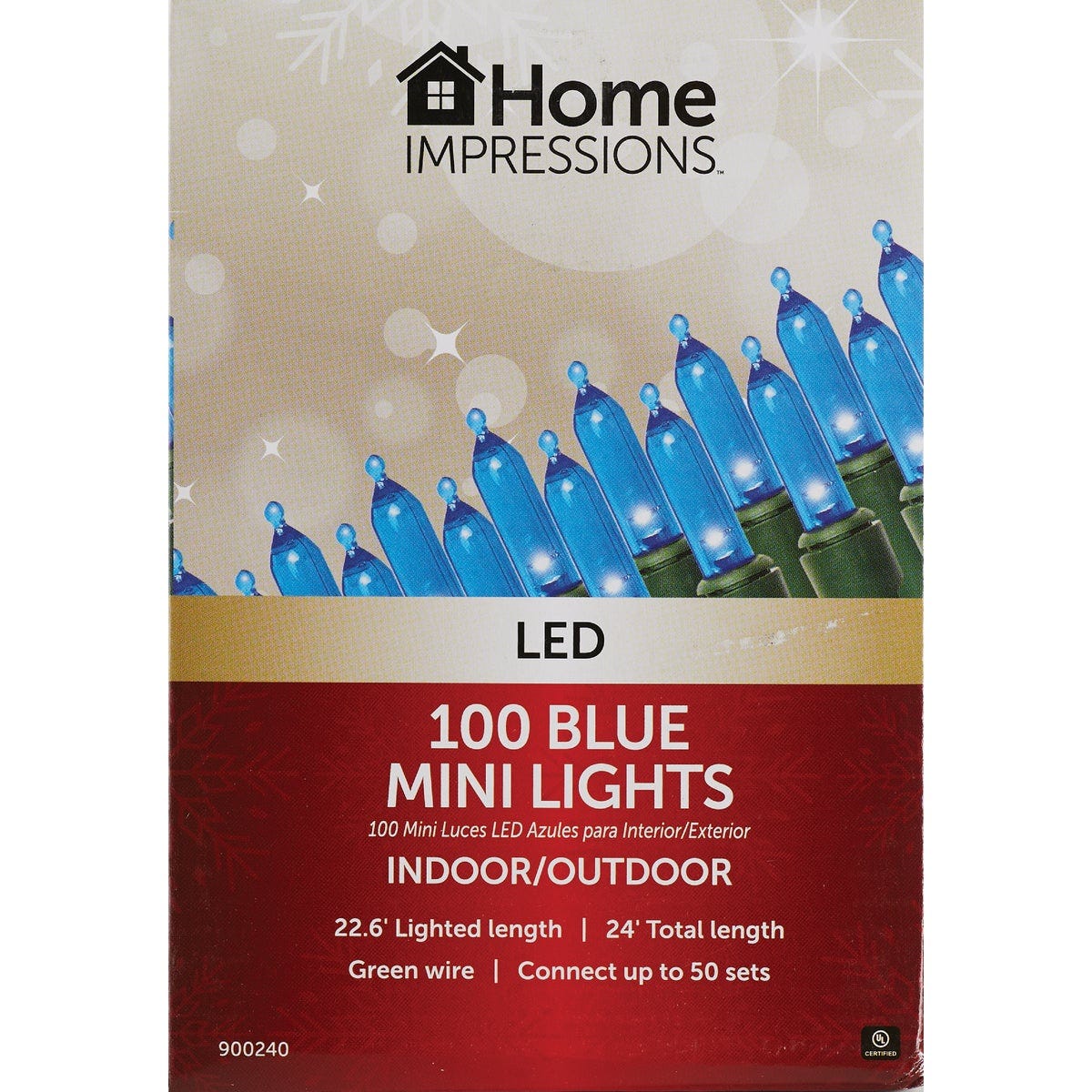 Home Impressions Blue 100-Bulb Mini LED Light Set