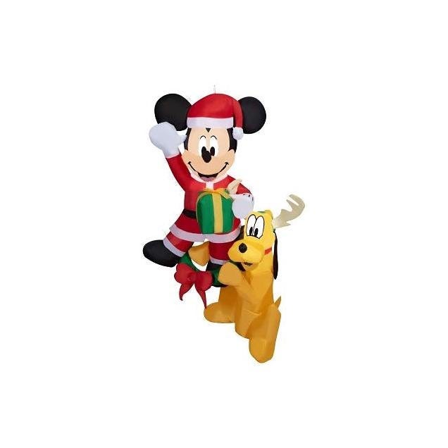 Gemmy 60 In. Lighted Hanging Mickey Mouse & Pluto Airblown Inflatable