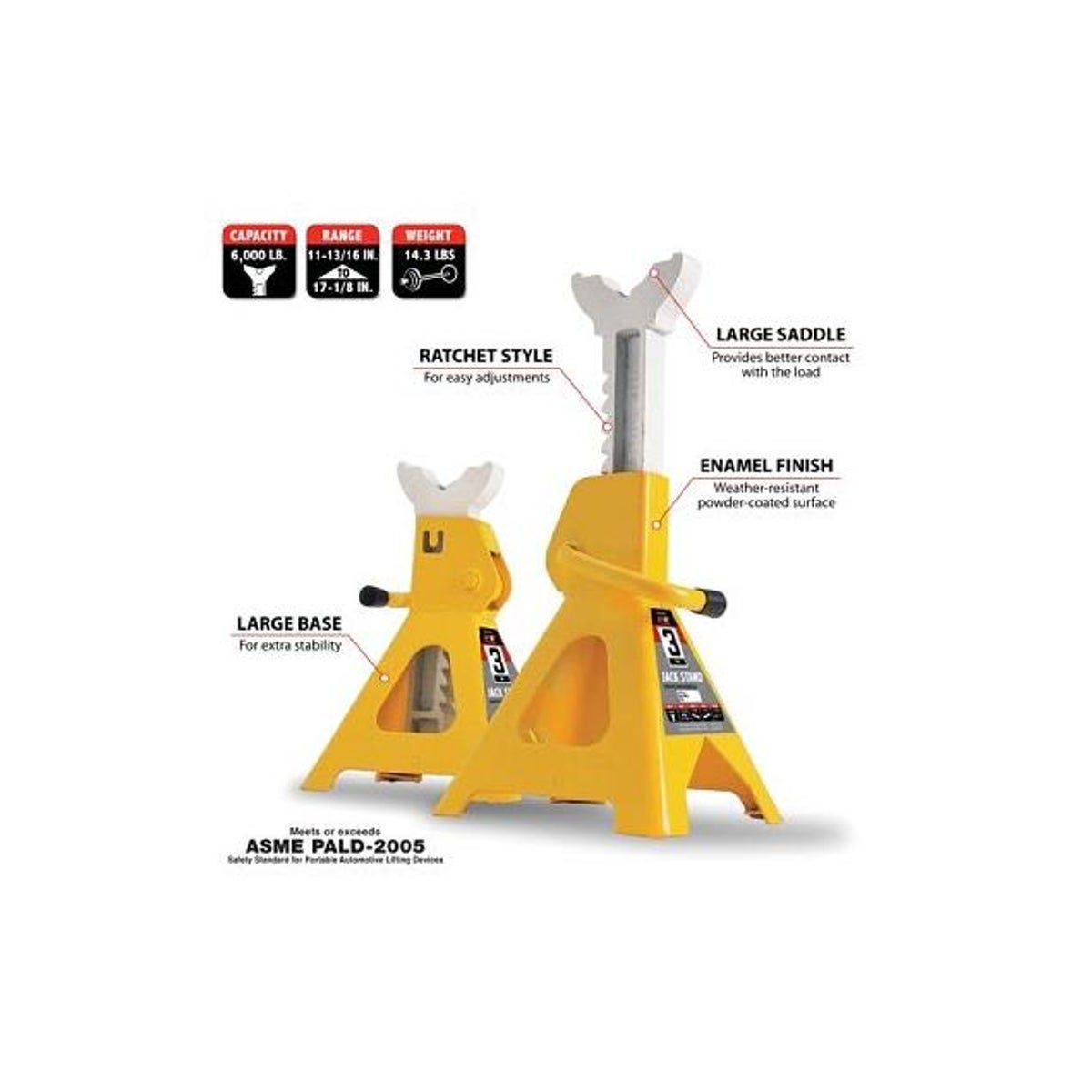 Performance Tool 3-Ton Jack Stands (1-Pair) - photo 2 Performance Tool 3-Ton Jack Stands (1-Pair) - photo 2