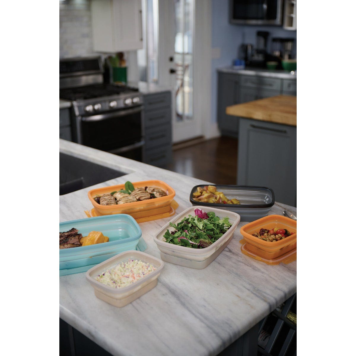 Drip EZ Secondz Charcoal Collapsible Food Storage Container Set (3-Piece)- - photo 2 Drip EZ Secondz Charcoal Collapsible Food Storage Container Set (3-Piece)- - photo 2