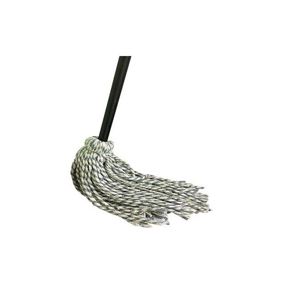 ABCO Products #24 Natural Yarn Cotton Deck Mop with 54 In. Wood Handle ABCO Products #24 Natural Yarn Cotton Deck Mop with 54 In. Wood Handle