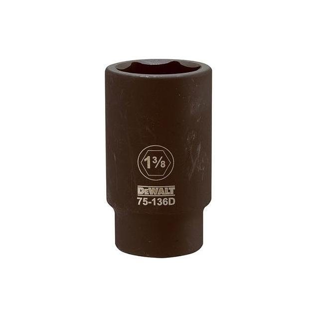 DEWALT 3/4 In. Drive 1-3/8 In. 6-Point Deep Standard Impact Socket