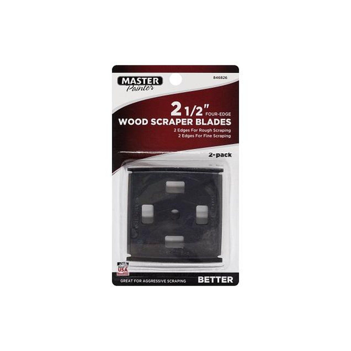 Master Painter 2-1/2 In. 4-Edge Scraper Blades (2-Pack)