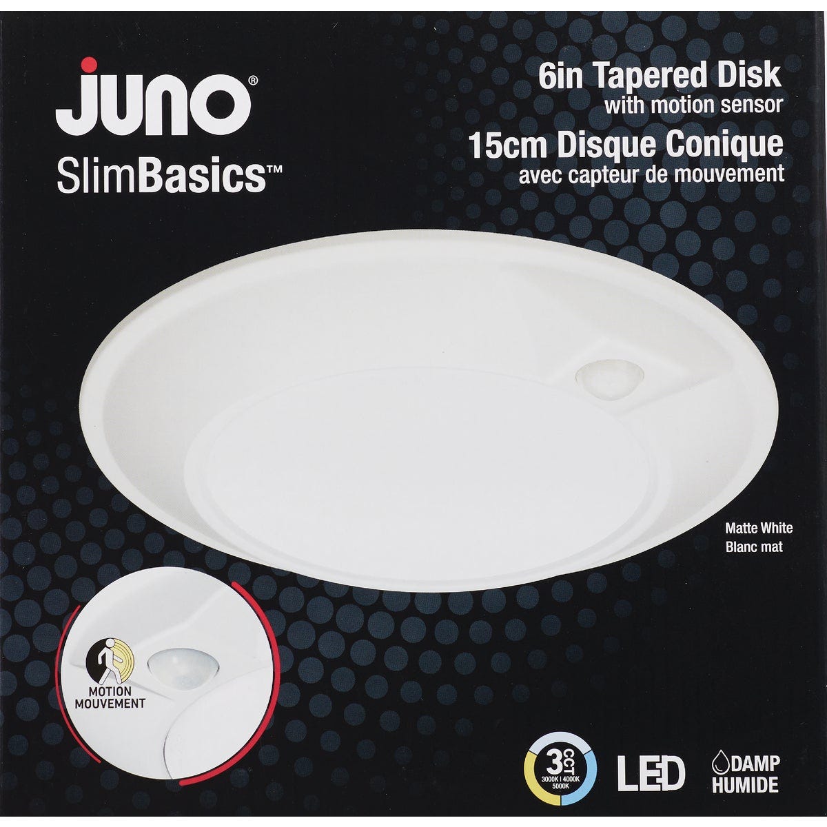Juno SlimBasics JSBT 6 In. CCT Tapered LED Surface Mount Disc Light with Motion Sensing - photo 2 Juno SlimBasics JSBT 6 In. CCT Tapered LED Surface Mount Disc Light with Motion Sensing - photo 2