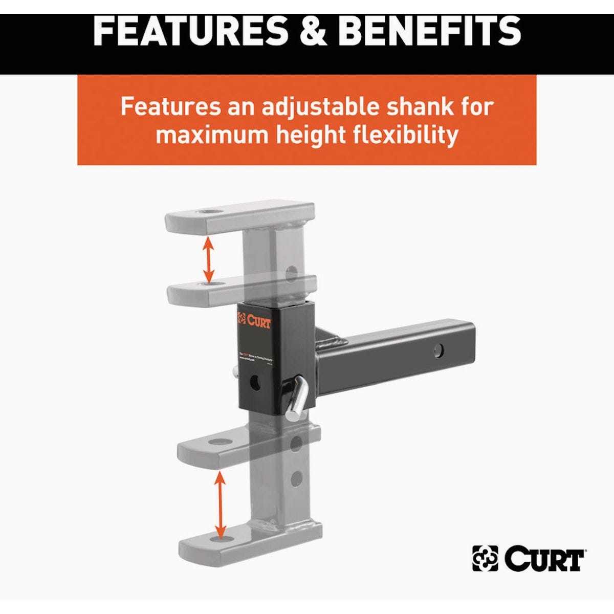 CURT 2 In. Adjustable Ball Mount - photo 3
