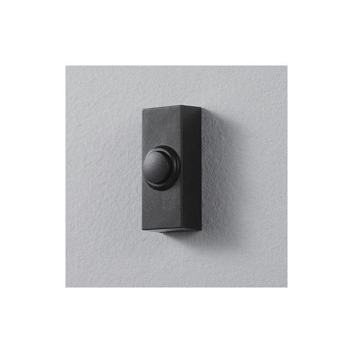 Globe Electric Wireless Push Button Black Doorbell Globe Electric Wireless Push Button Black Doorbell