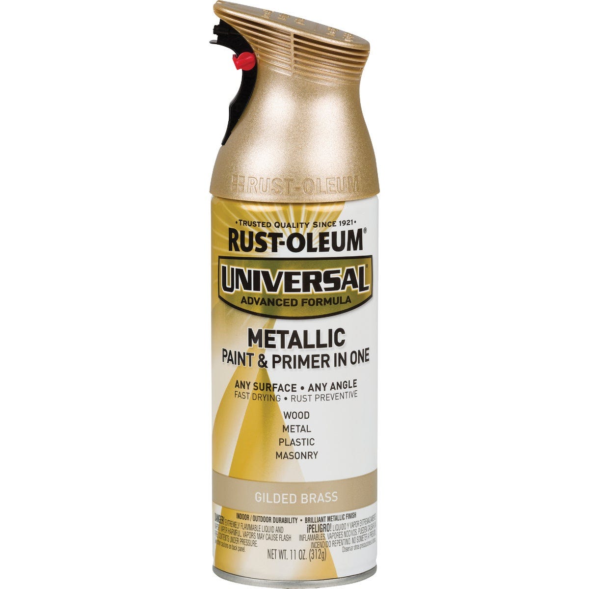 Rust-Oleum Universal 11 Oz. Metallic Gilded Brass Paint - photo 2